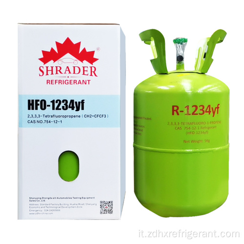 R1234YF Refrigerante Gas di raffreddamento 5 kg